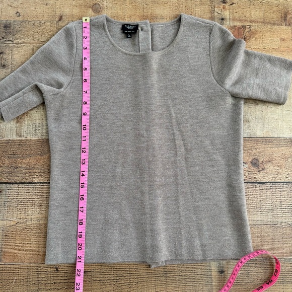 Talbots Merino Wool Beige Taupe Knit Top and Skirt Set PETITE Small Sophisticate - Picture 6 of 12